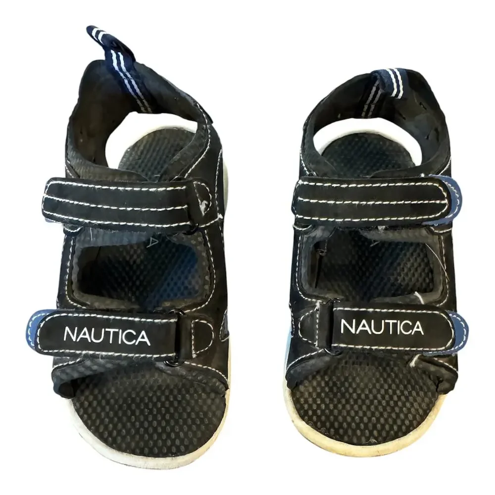 Nautica Toddler Boys Size 6 Navy Blue Sport Sandals Adjustable Straps